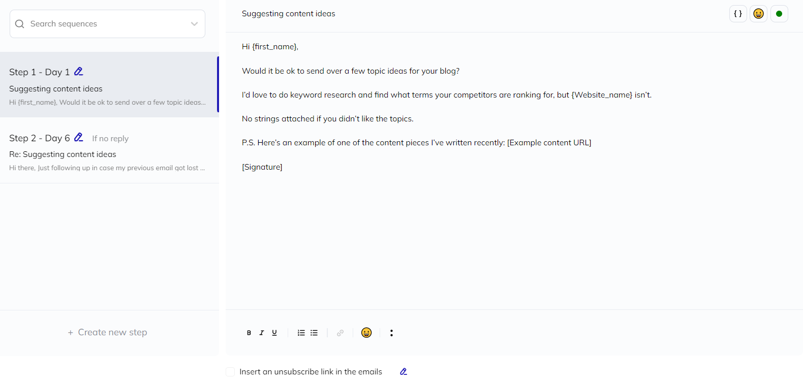 preparing a sequence in respona